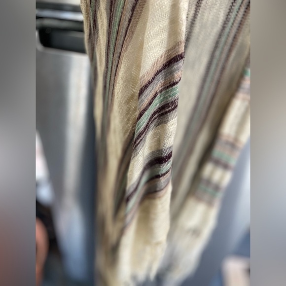 UMGEE women’s M Boho open Sleeveless‎ cardigan LAGNELOOK fringe mid calf style - Picture 5 of 9